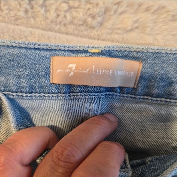 7 for all Mankind LUXE VINTAGE JOSEFINA JEANS Sz 29 Light Wash - Picture 11 of 16